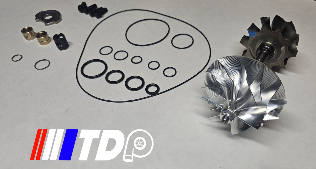 03-04 6.0 Powerstroke 10 Blade Turbine, Billet Wheel, And 360 Kit Combo image 0