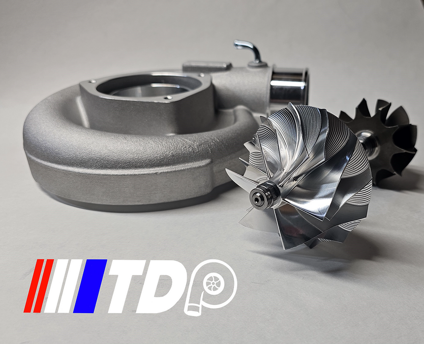 01-04 LB7 6.6 Duramax 64mm Comp Cover, 10 Blade Turbine, 64mm Billet Wheel