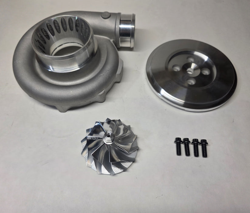 03-07 6.0 Powerstroke 68mm Comp Cover, Backplate, and 68mm Billet Wheel