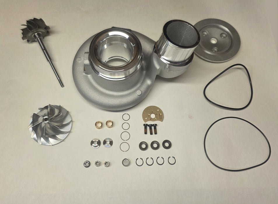 6.7L Cummins 19+ HE300VG 63.5mm Comp Cover, Billet Wheel, 10 Blade Turbine Kit