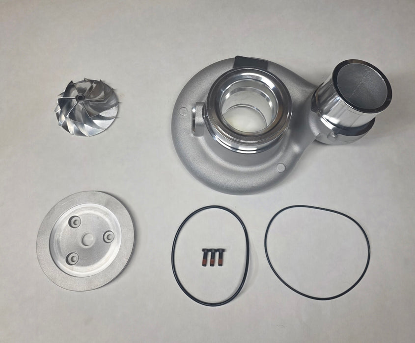 6.7L Cummins 19+ HE300VG 63.5mm Compressor Cover, Backplate, and Billet Wheel