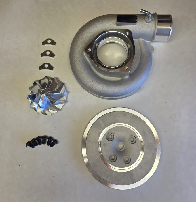 01-04 LB7 6.6 Duramax 67mm Compressor Cover, Backplate, and 67mm Billet Wheel