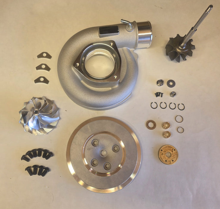 01-04 LB7 6.6 Duramax 67mm Comp Cover, 10 Blade Turbine, 67mm Billet Wheel