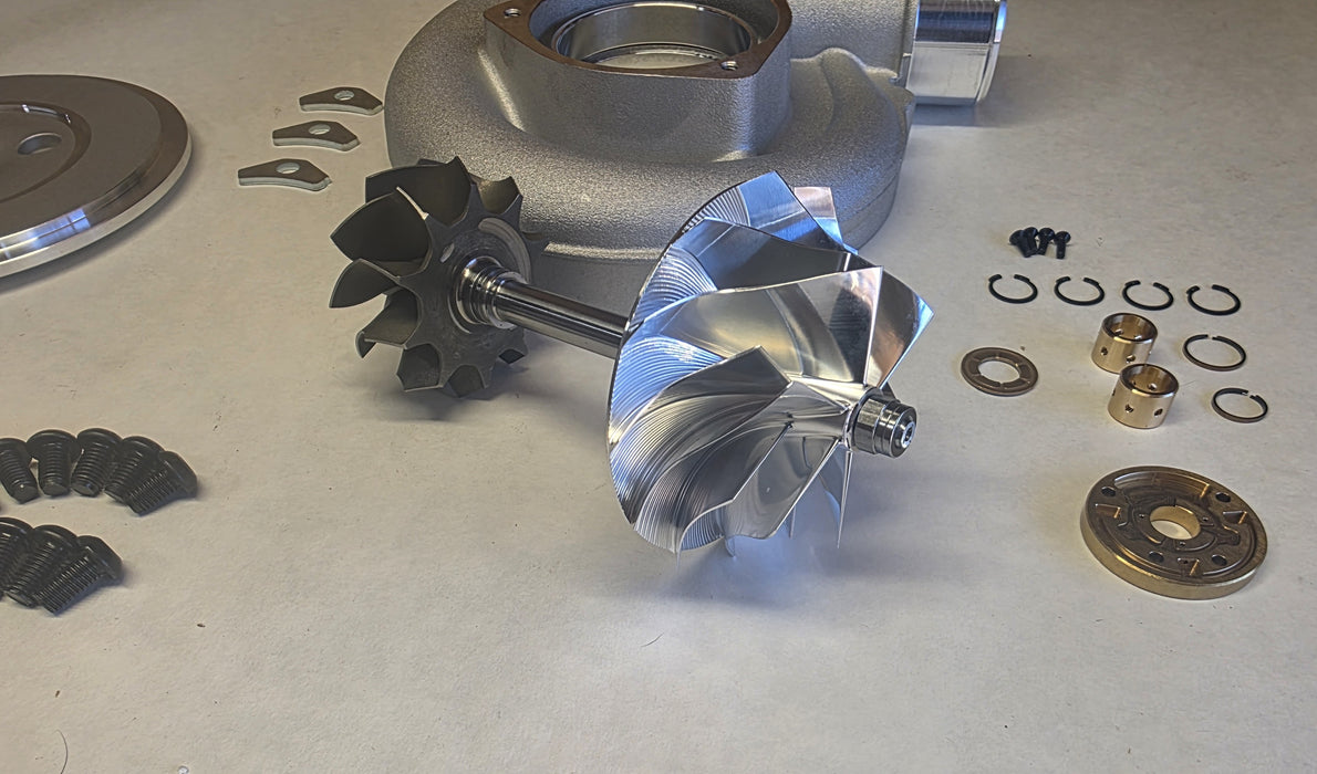 01-04 LB7 6.6 Duramax 67mm Comp Cover, 10 Blade Turbine, 67mm Billet Wheel