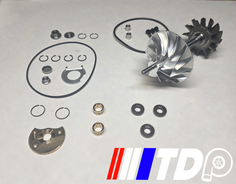6.7L Cummins ISL 8.9L 2013 PX9 PACCAR HE300VG W Upgraded Billet Wheel/10 Blade Turbine Rebuild Kit