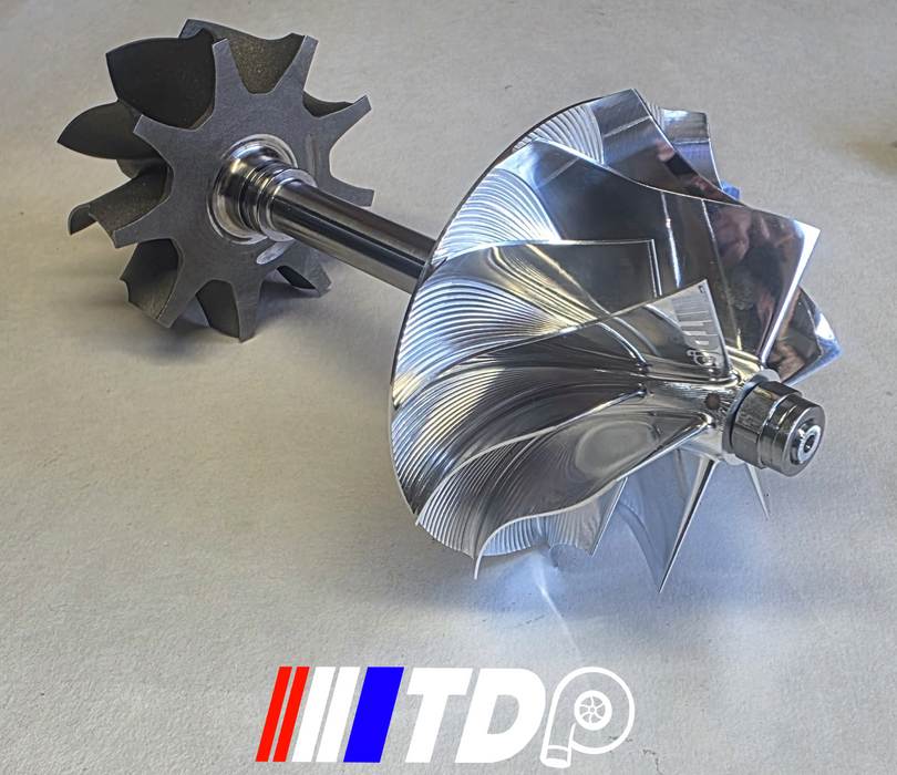 01-04 LB7 6.6 Duramax 64mm Comp Cover, 9 Blade Turbine, 64mm Billet Wheel
