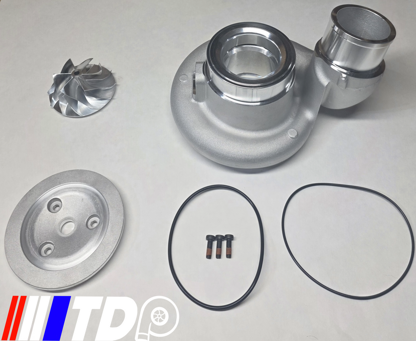 6.7L Cummins 19+ HE300VG 63.5mm Compressor Cover, Backplate, and Billet Wheel