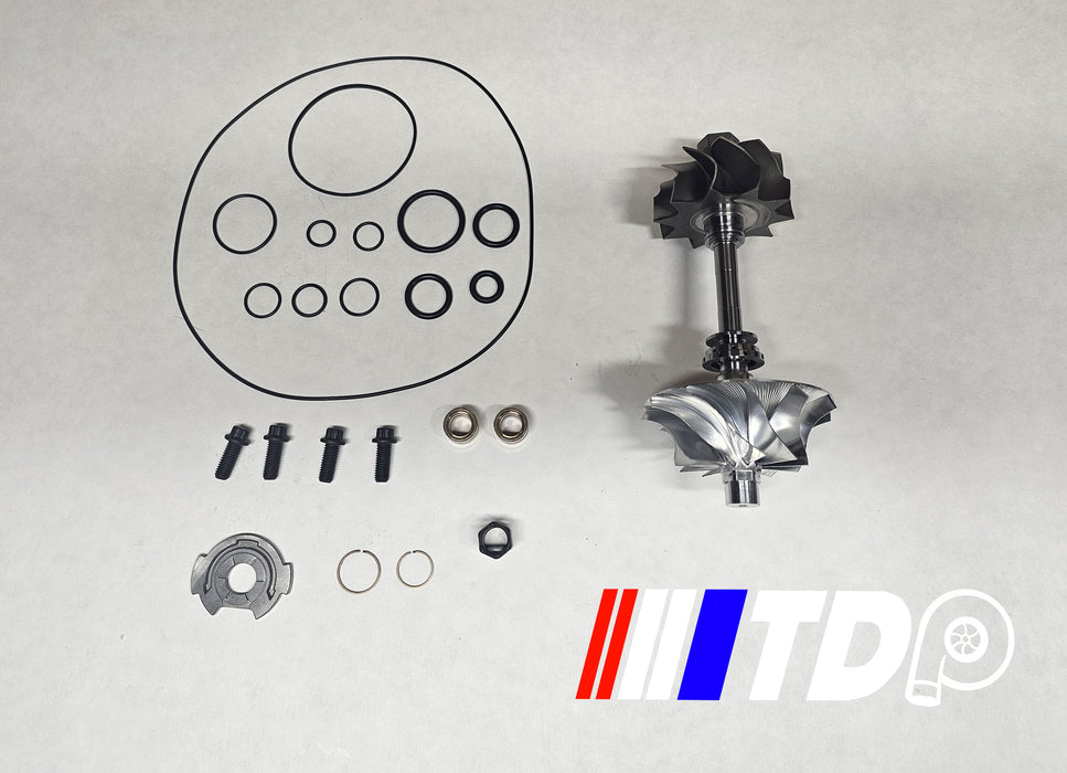 08-10 Chevy Duramax LMM 6.6L Billet Wheel and 10 Blade Turbine Rebuild Kit Combo image 0